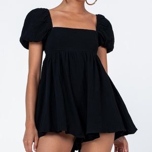 Princess Polly Lorna Romper Black